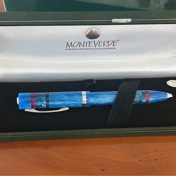 New Monteverde Marble Blue Executive Luxury Pen boaters beautiful - Picture 2 of 6